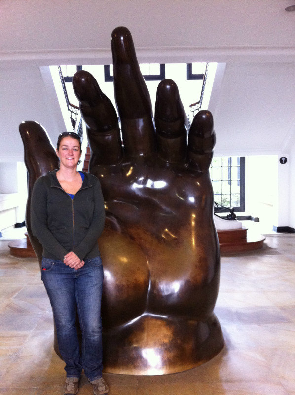 High five at the Botero museum, Bogota