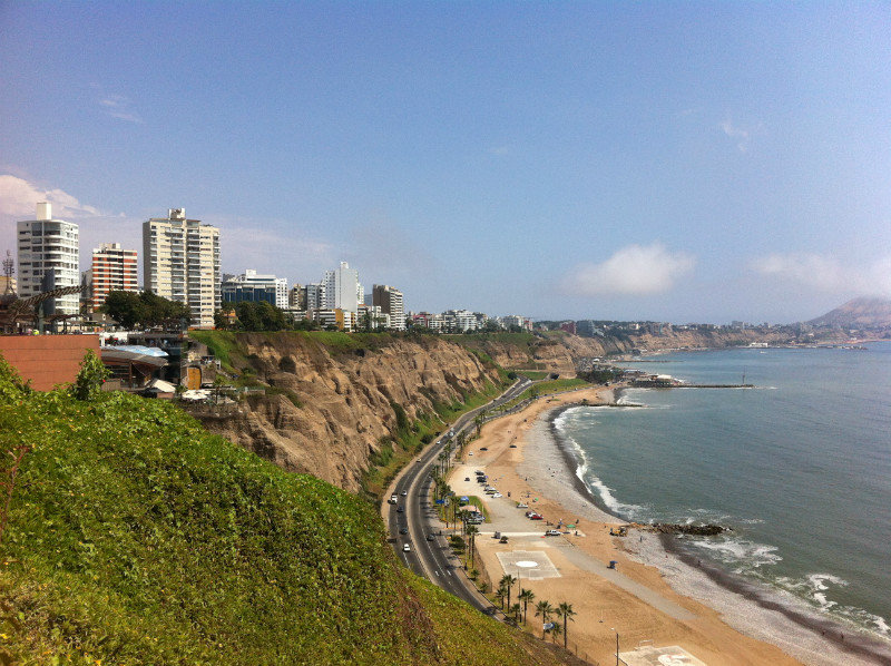 Lima sits on top of a cliff