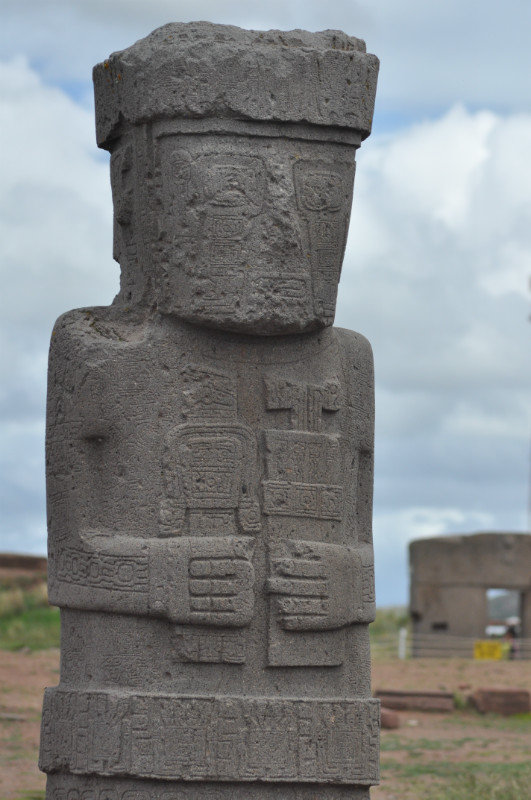 Statue still standing at Tiwanaku