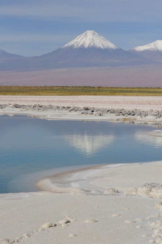 Ojo de Salar in front of the Andes