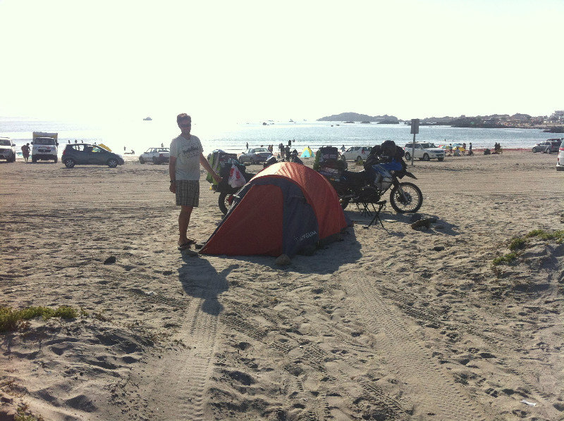 Free camping on Bahia Inglesa beach