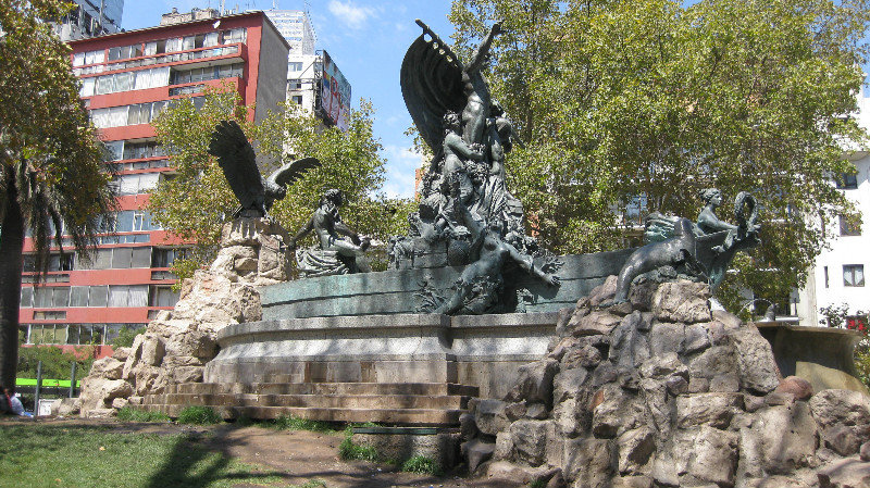 Fountain donated to Chile by the Germans