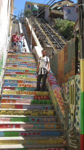 Colourful steps of Valparaiso (also known as the Stairway to Bag-Snatchers)