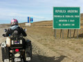 Crossing into Argentina's part of Tierra del Fuego