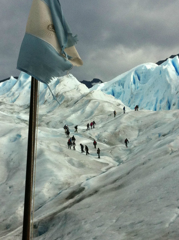 The pathway up the glacier