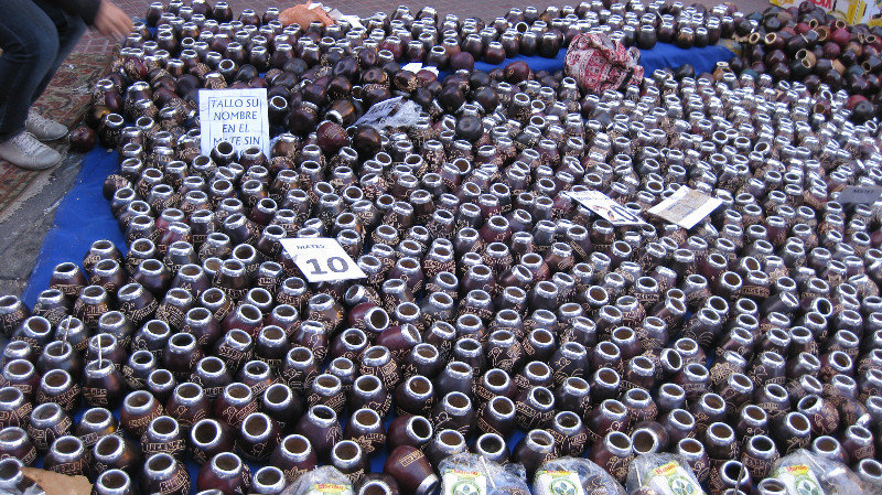 Mate cups for sale in San Telmo