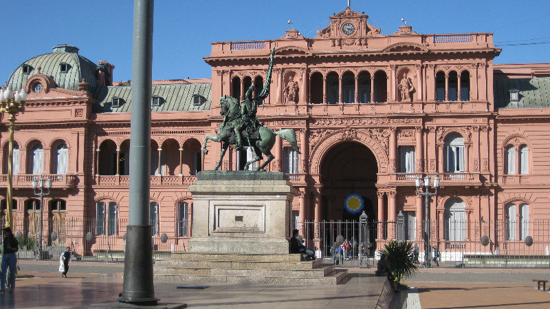 Casa Rosada is said to be pink due to pig's blood being added to the plaster