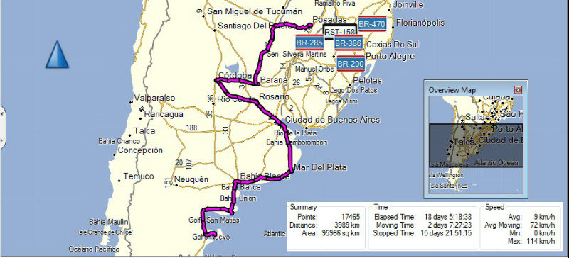 Route through Northern Argentina
