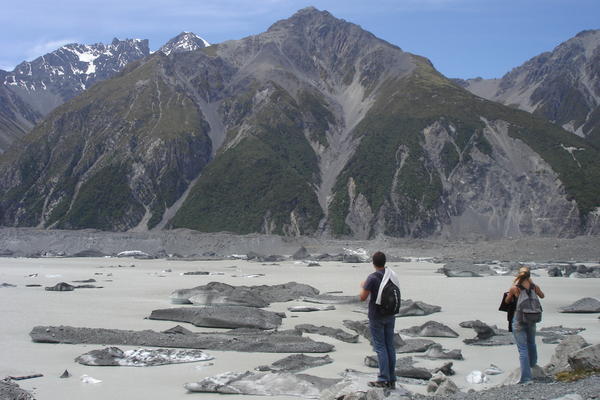 Near the Tasman Glacier