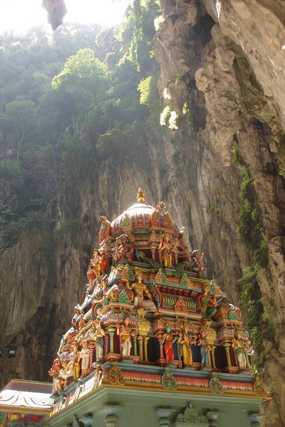 At the top of the Batu caves