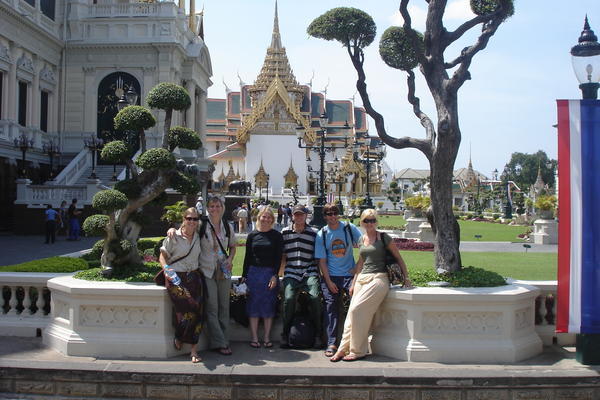 Jer, Josh, Sylvia, Celia, April and I on the Grand Palace grounds