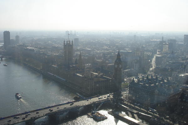 View of the Abbey and Big Ben from the top of the Eye