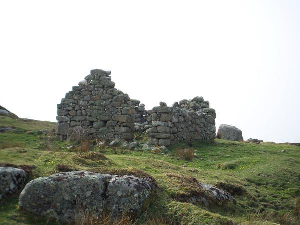 Old stone buildings on the island