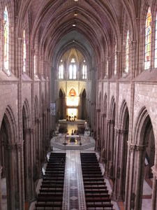 The beautiful interior of the Basilica
