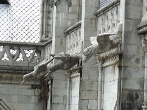 Bizarre stone carvings on the exterior of the Basilica