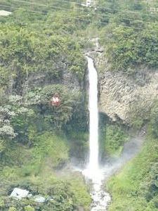 One of many beautiful waterfalls near Banos