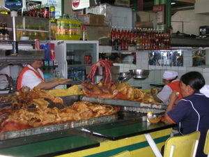 One of the local food markets in Quito