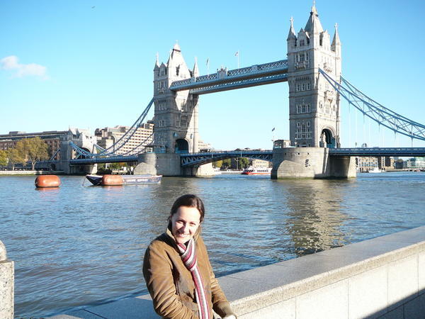 Nicola in front of Tower Bridge