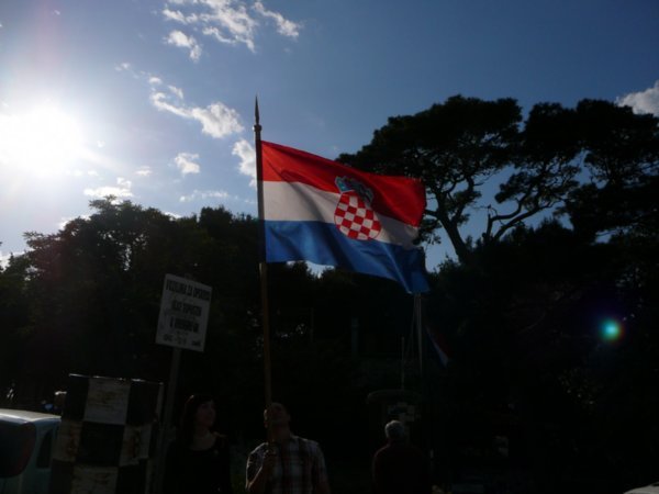 Makarska - Croatian flag at wedding