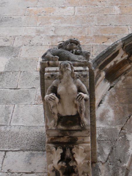 Korcula - Rather ungraceful sculpture of Eve