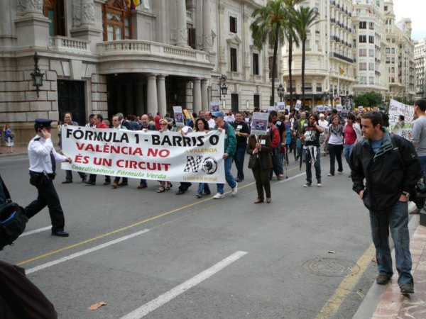 Valencia - Fomula 1 protest