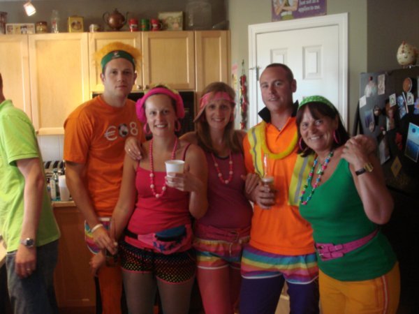 Fluro Party - Me, Nic, Tina, Scott & Jenn
