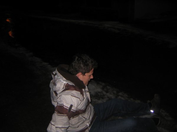 Night out in Banff - Rick takes a tumble