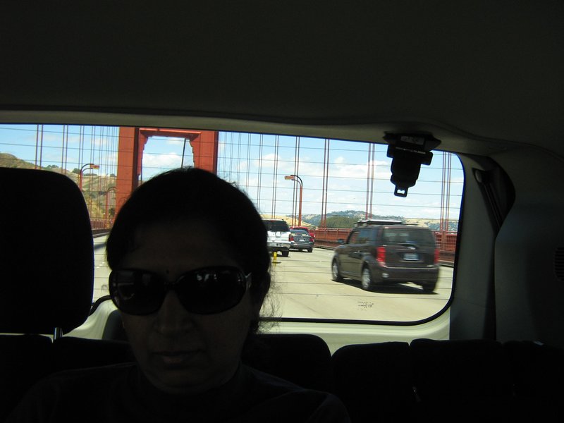 Driving on Golden Gate Bridge 
