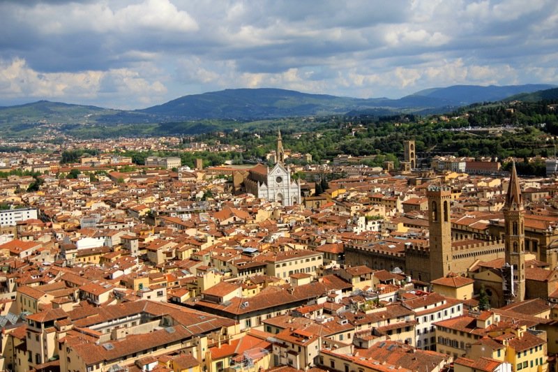 View of Florence and the Tuscan Hills from the Bell Tower
