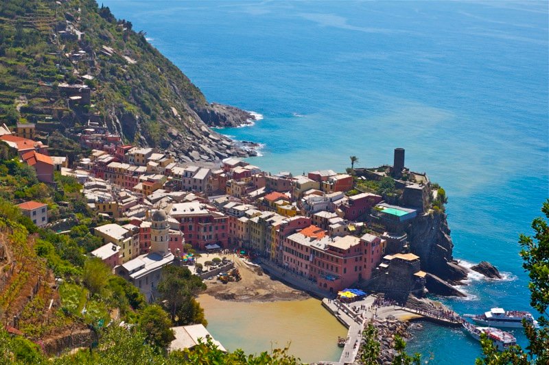 The view down to Vernazza
