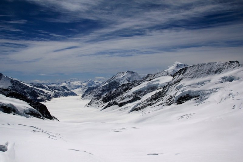 View from the Spinx at Jungfraujoch