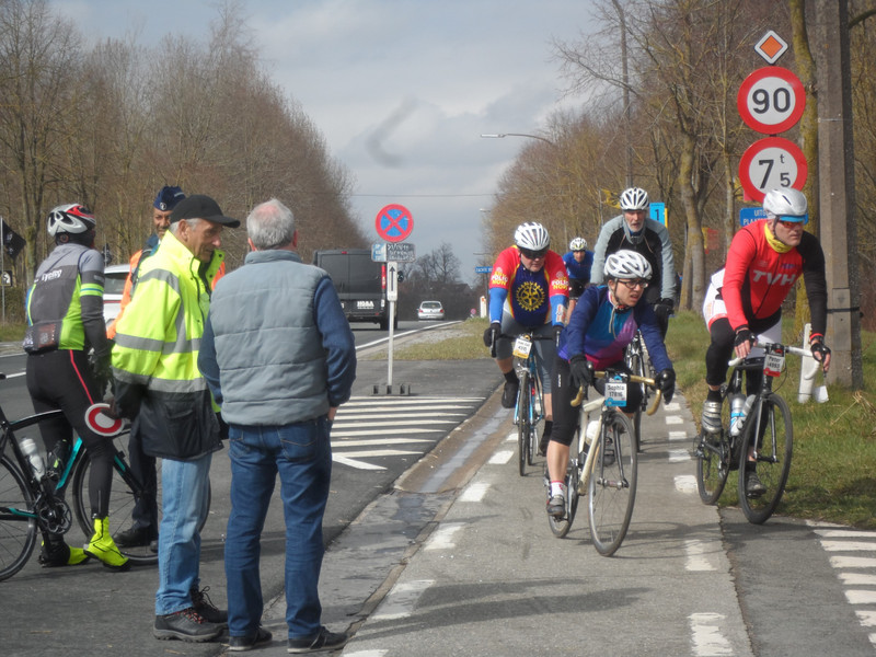 Normal people riding the Tour of Flanders route