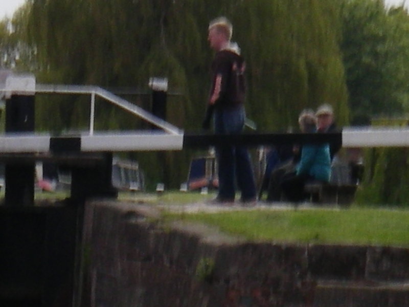 Andy waiting for the lock to empty