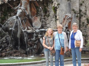 One of the fountains at Linderhof