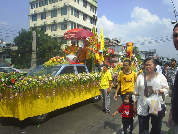 Floats in the procession