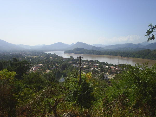 View over the Mekong from Phu Si hill
