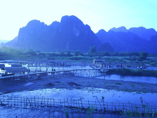 Tubing area of Veng Vieng