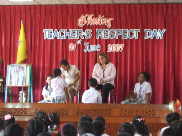 Kate in the teacher respect day ceremony