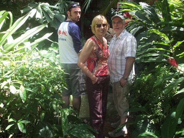 Kris, Mum and Dad at Jim Thompson's house