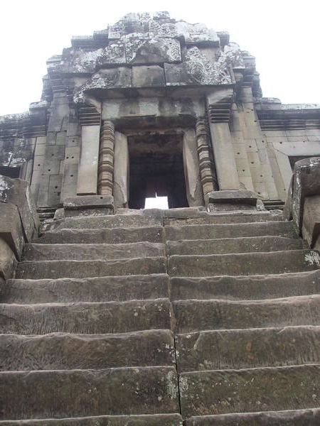 The steps at the temples are rather steep