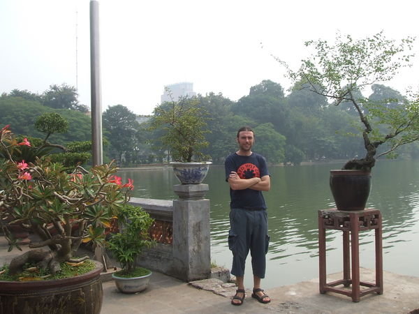 In the grounds of the temple on the lake