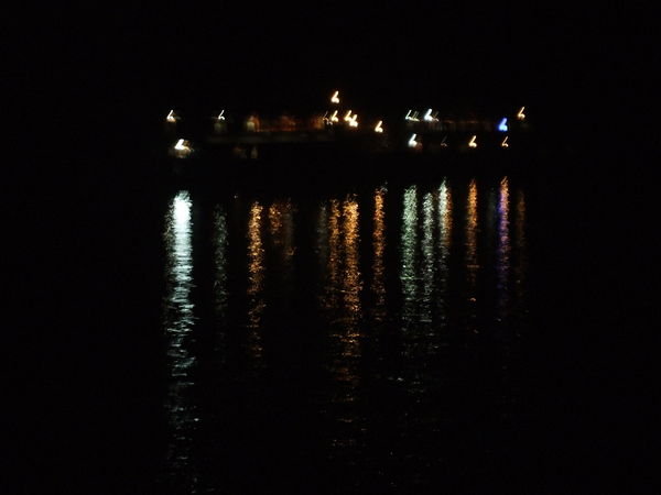 boats lit up 