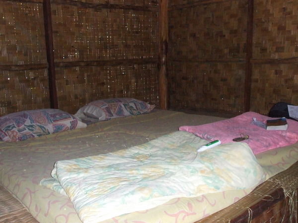Inside our hut