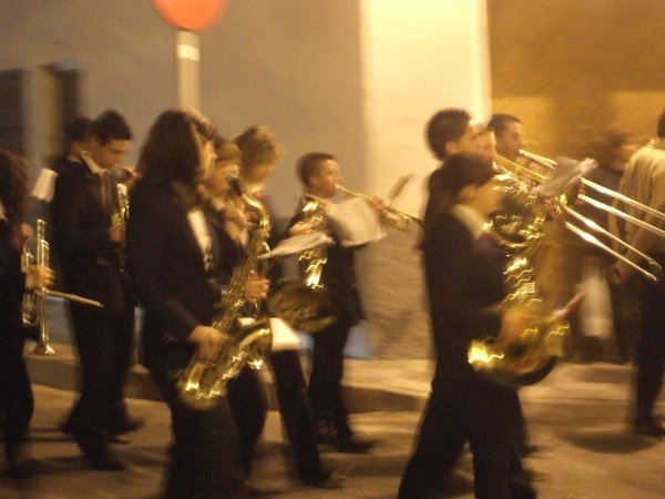 Brass band that accompanies each procession