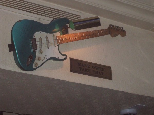 Mark Owen's guitar in the Hard Rock cafe