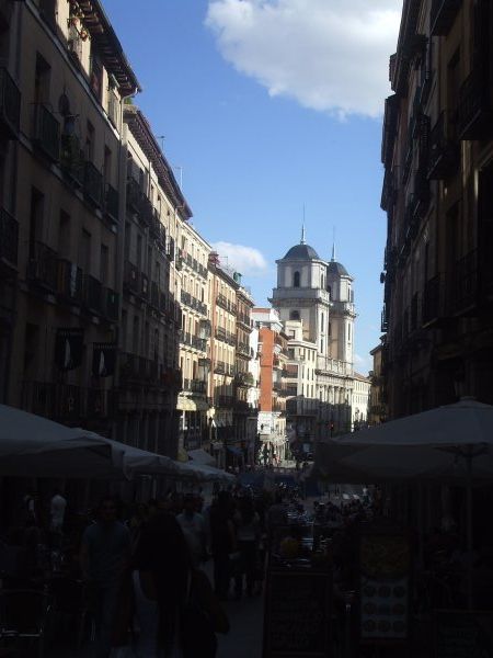 View from Plaza Mayor down to the old cathedral