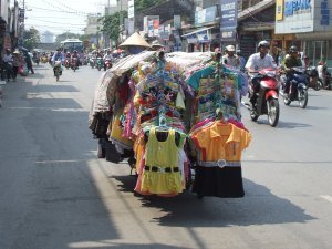 Mobile clothes shop.