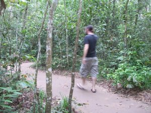 Kris wandering through the jungle at Cu Chi