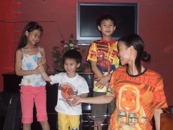 Giang's family like to rock along too