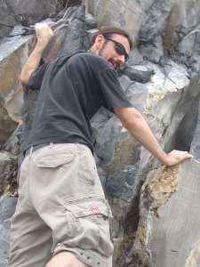 Kris rock climbing!
